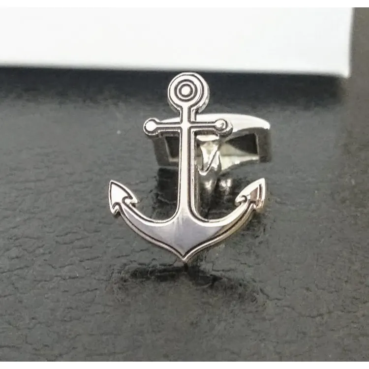 Gemelos Anclas nauticos en plata de ley