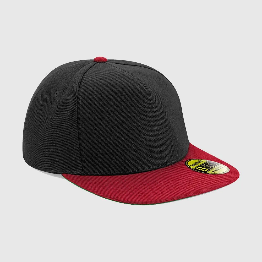 GORRA SNAPBACK COLOR NEGROROJO.