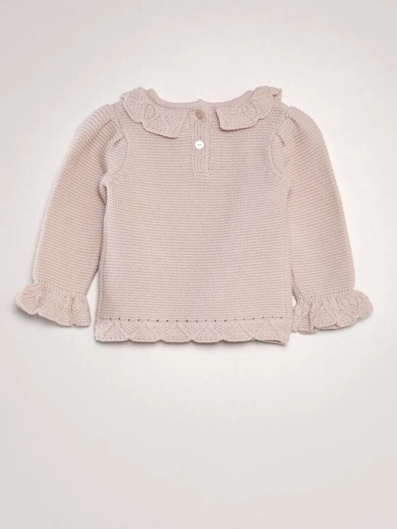 JERSEY DE PUNTO CALDADO  ROSA