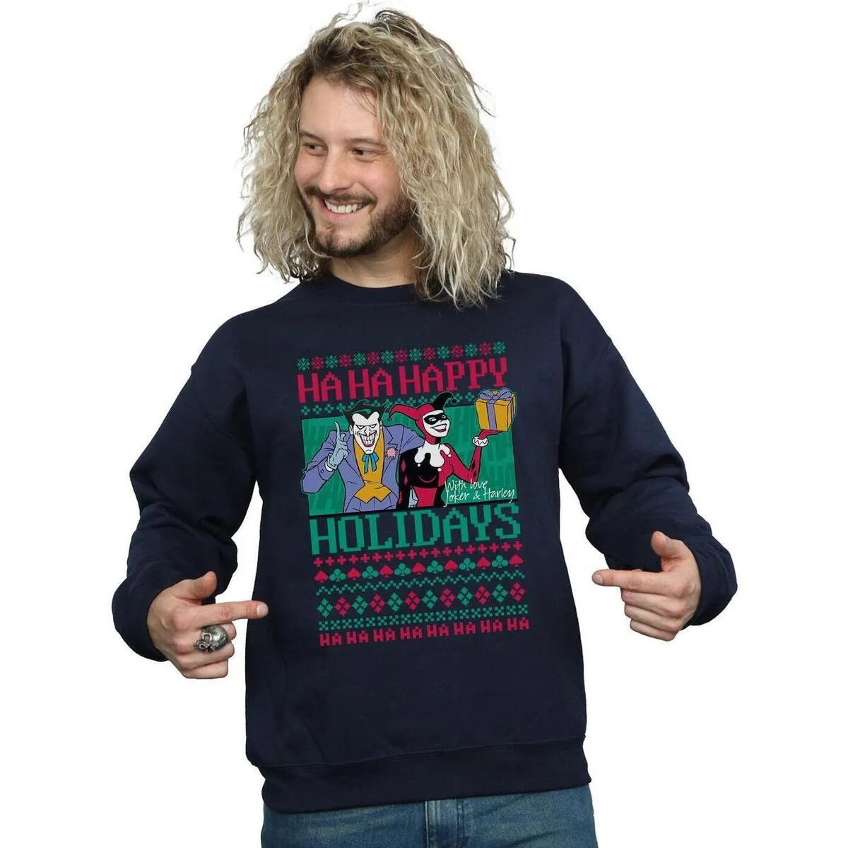 Joker And Harley Quinn Ha Ha Happy Holidays