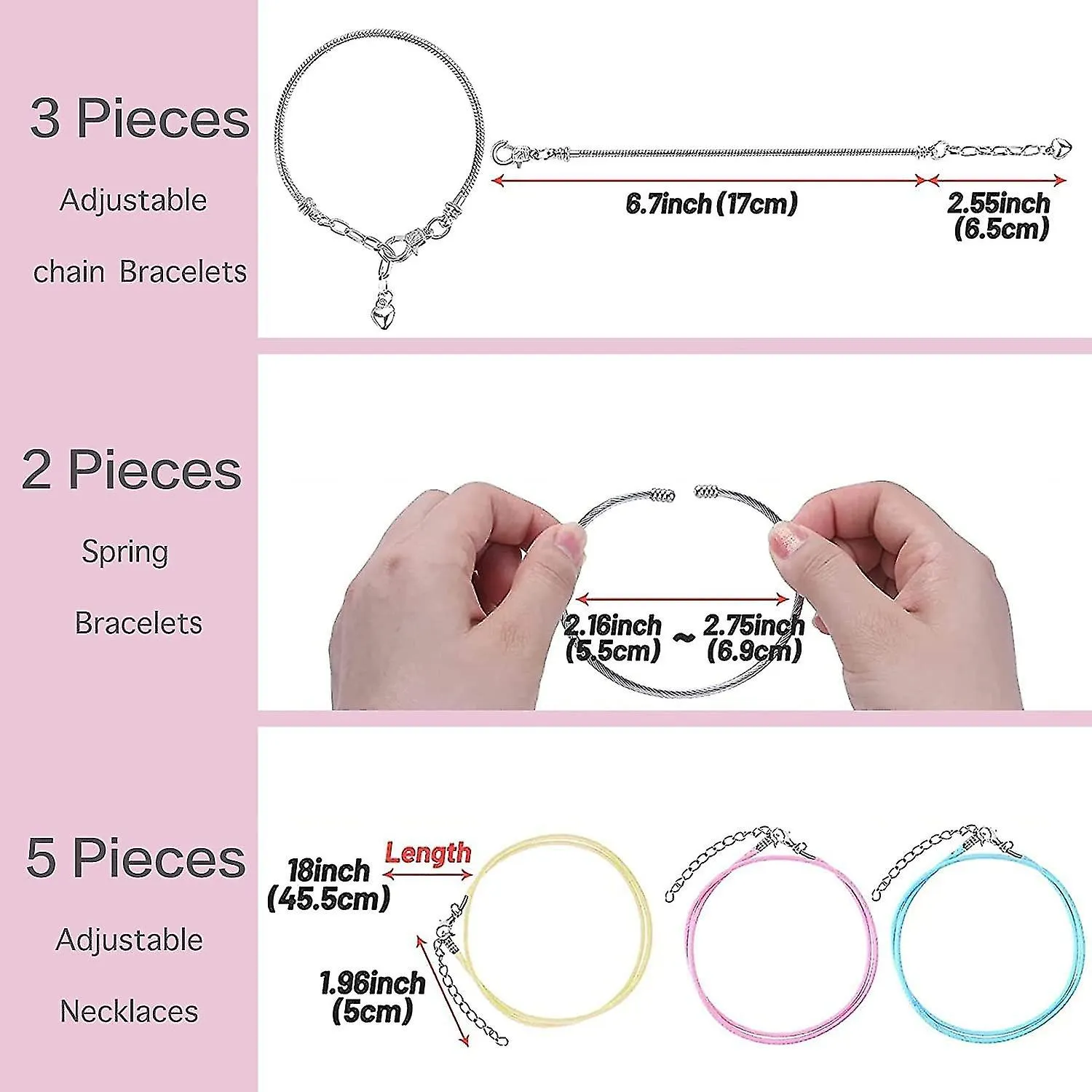LAUCENTRAL CADEAU FILLE 512 ANS, ENFANT JOUET, PANDORA BRACELET BIJOUX ENFANTS FILLE, CHARMS BRACELET KIT FABRICATION CREATION 