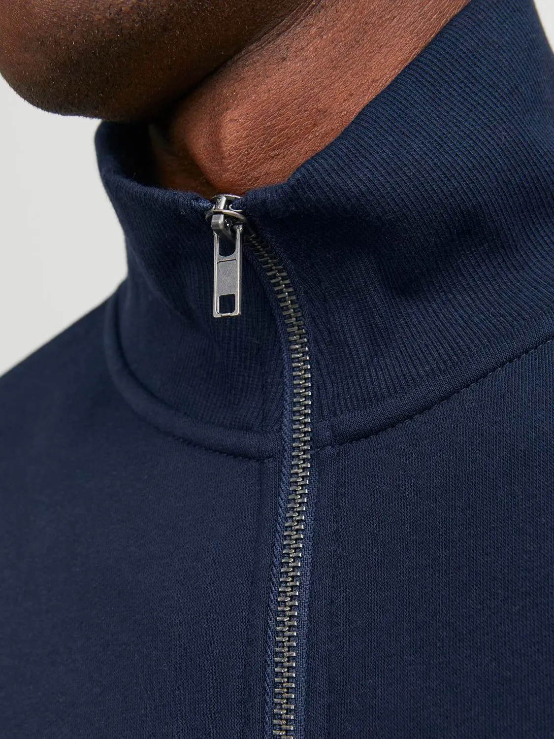 Media cremallera Estampado | Azul oscuro | Jack & Jones®