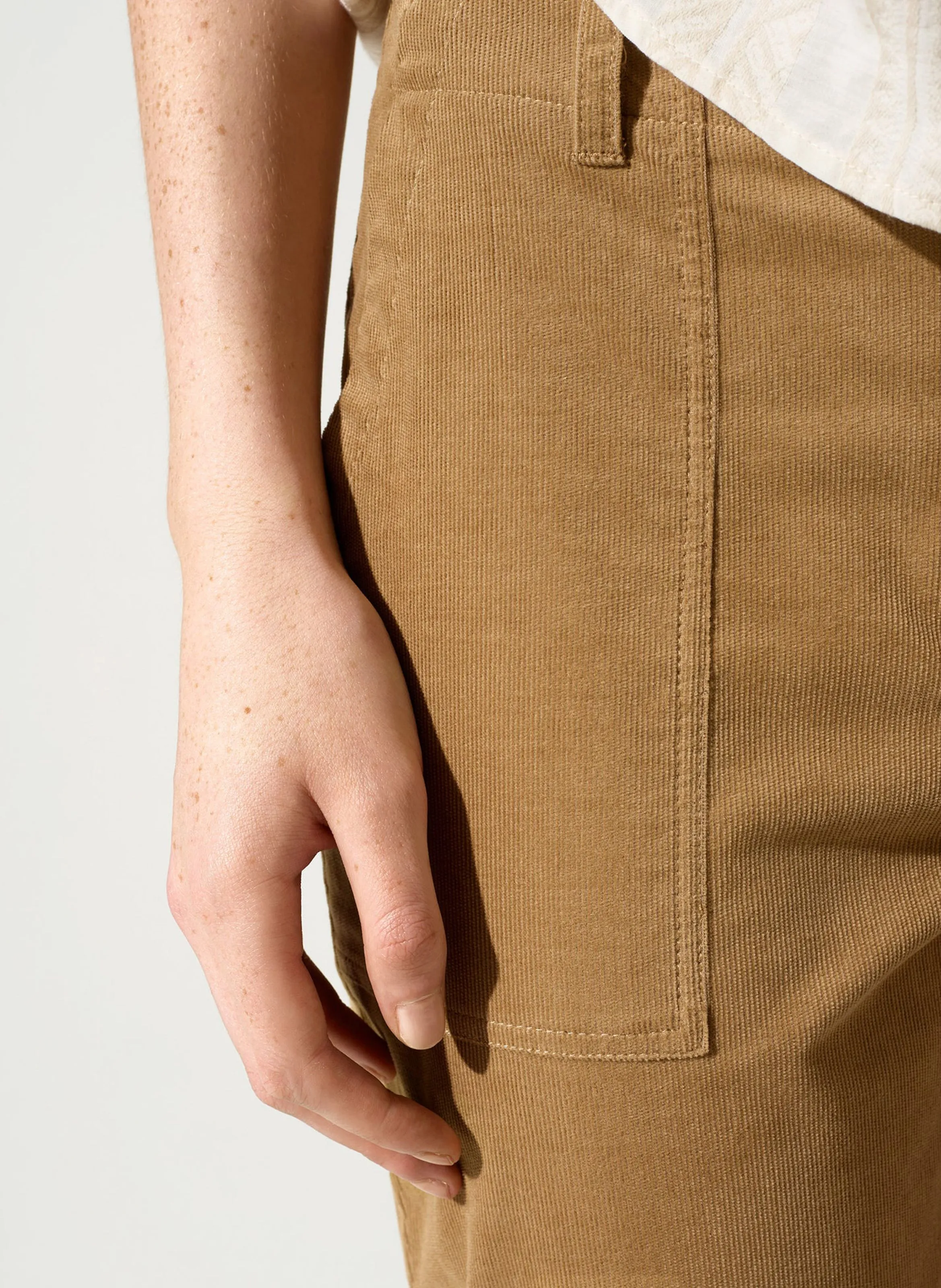 MILA  PANTALóN DE ALGODóN MEZCLADO RECTO EN MARRON