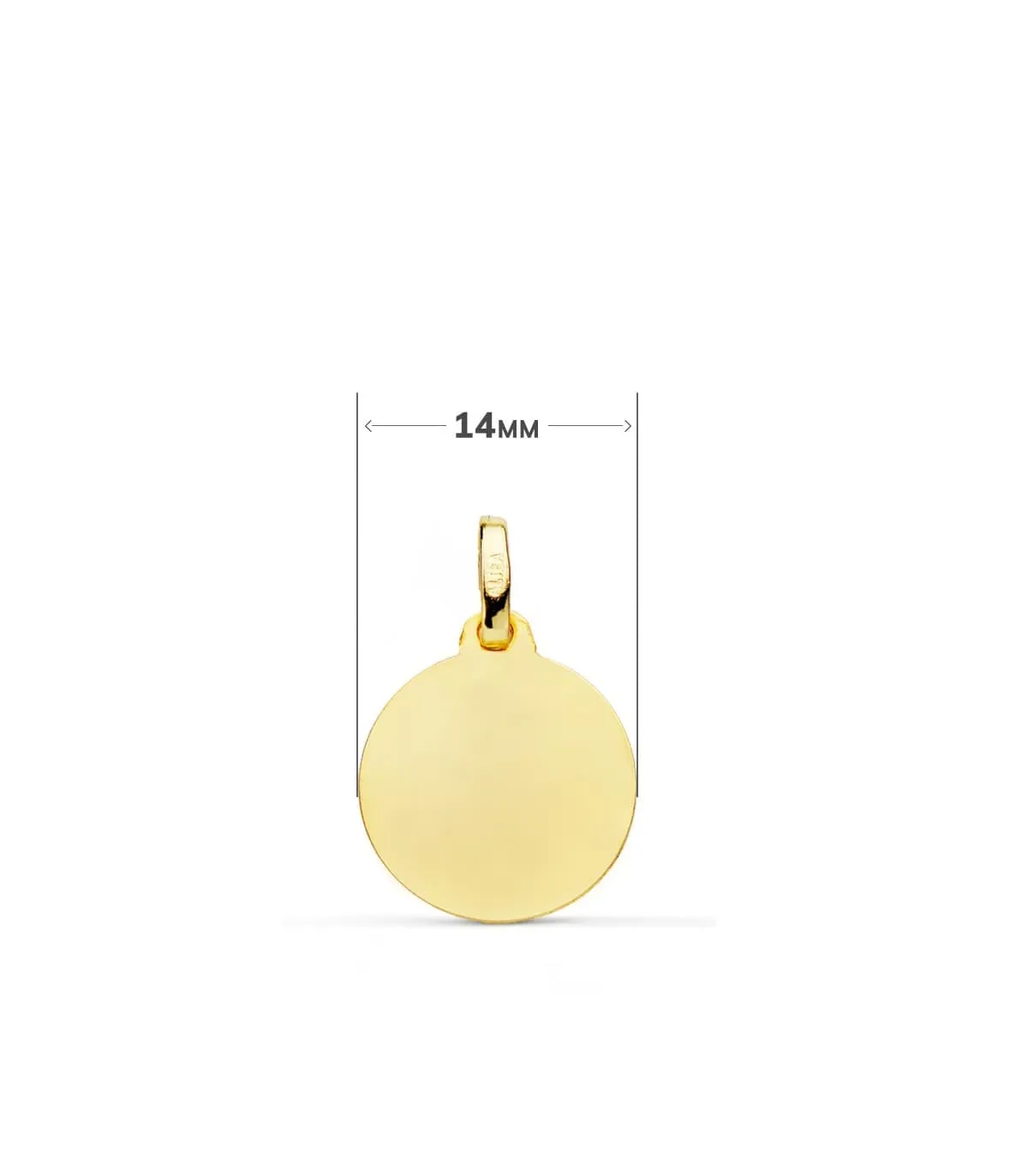 Médaille Garçon prière facettée Or 18K 14mm
