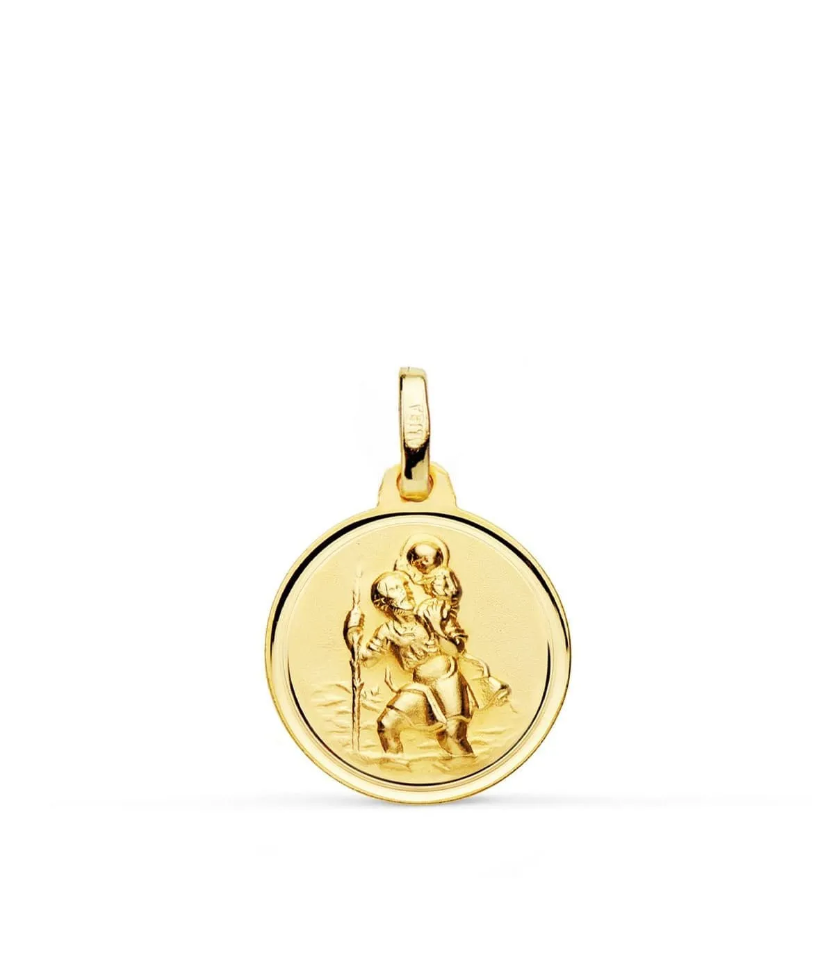 Médaille Saint Christophe 18 Carats 16mm Biseauté