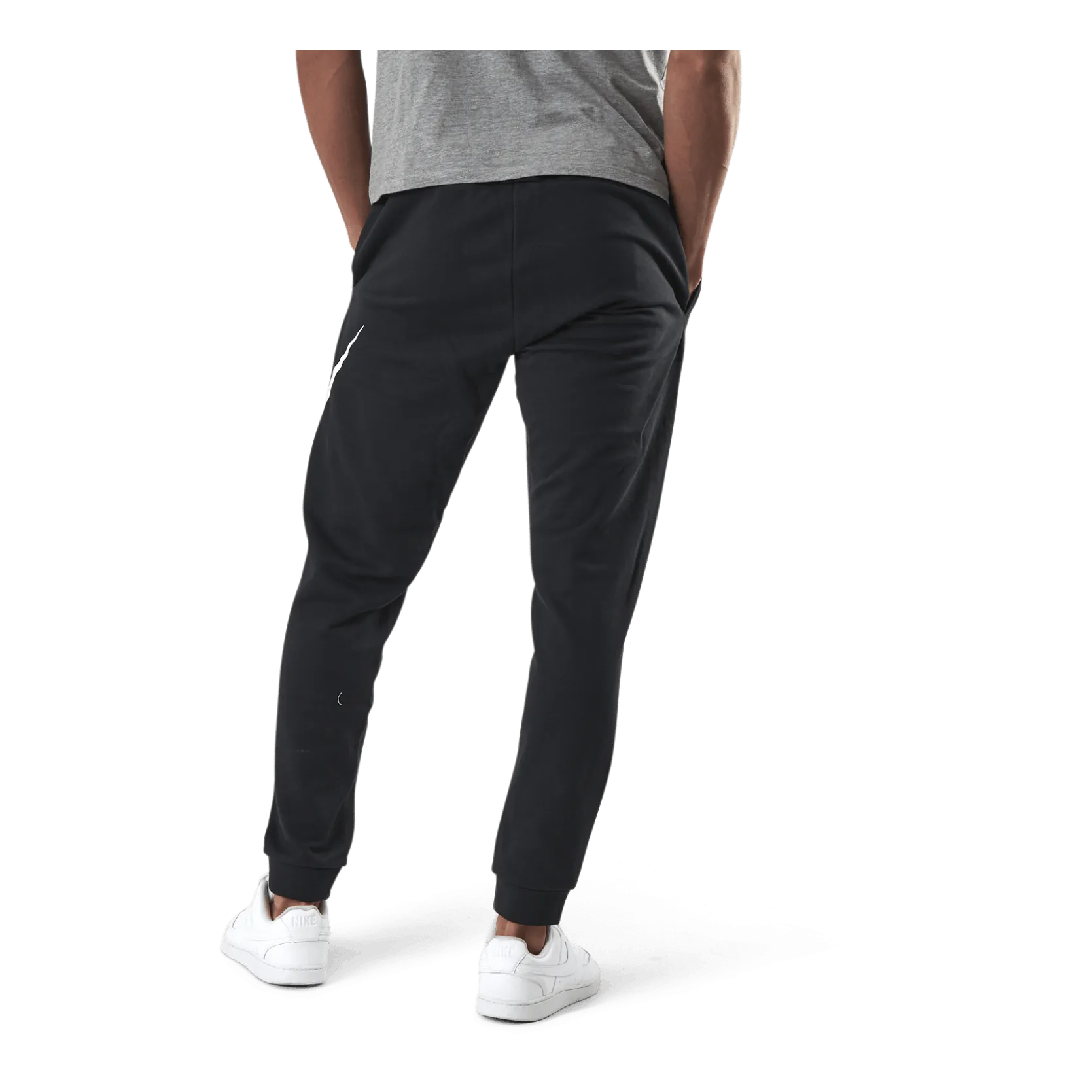 NIKE DRIFIT MEN'S TAPERED TRAINING PANTS BLACK/WHITE