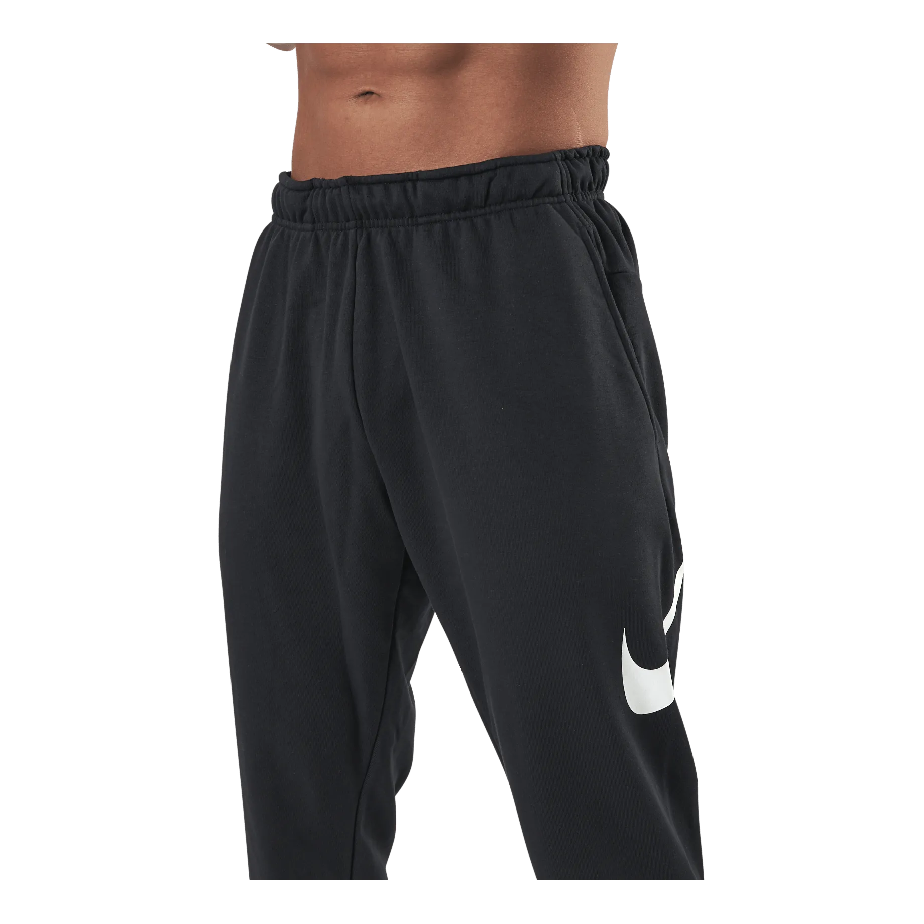 NIKE DRIFIT MEN'S TAPERED TRAINING PANTS BLACK/WHITE