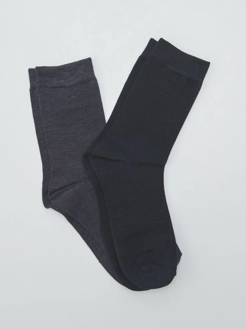 PACK DE 2 PARES DE CALCETINES  NEGRO