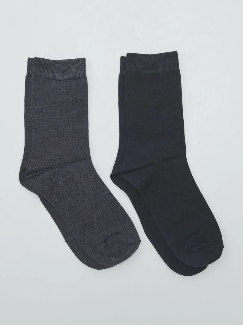 PACK DE 2 PARES DE CALCETINES  NEGRO