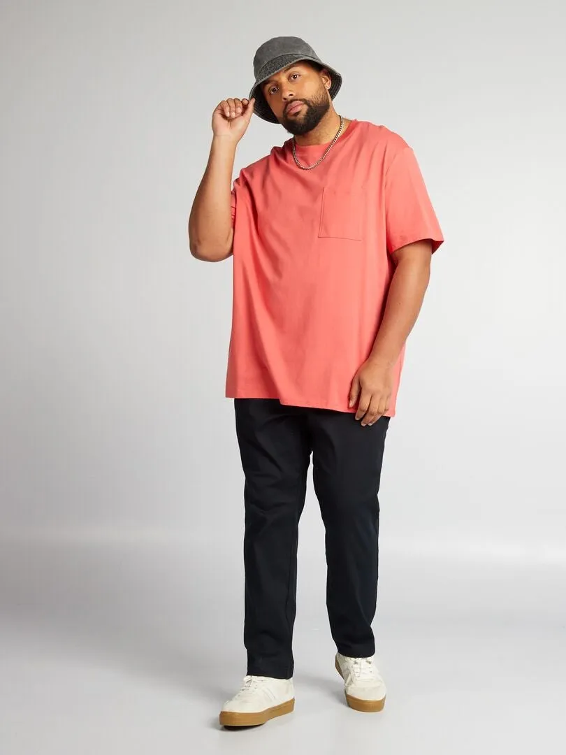 PANTALóN CHINO CON CINTURA ELáSTICA  NEGRO