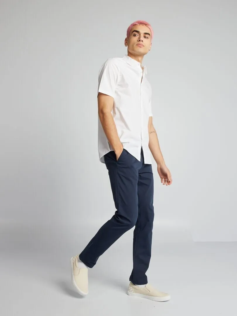 PANTALóN CHINO LISO  AZUL