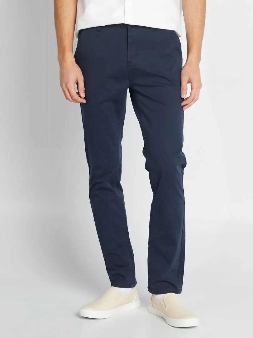 PANTALóN CHINO LISO  AZUL