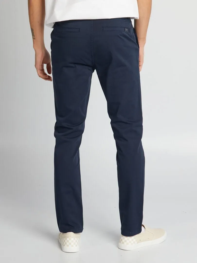 PANTALóN CHINO LISO  AZUL