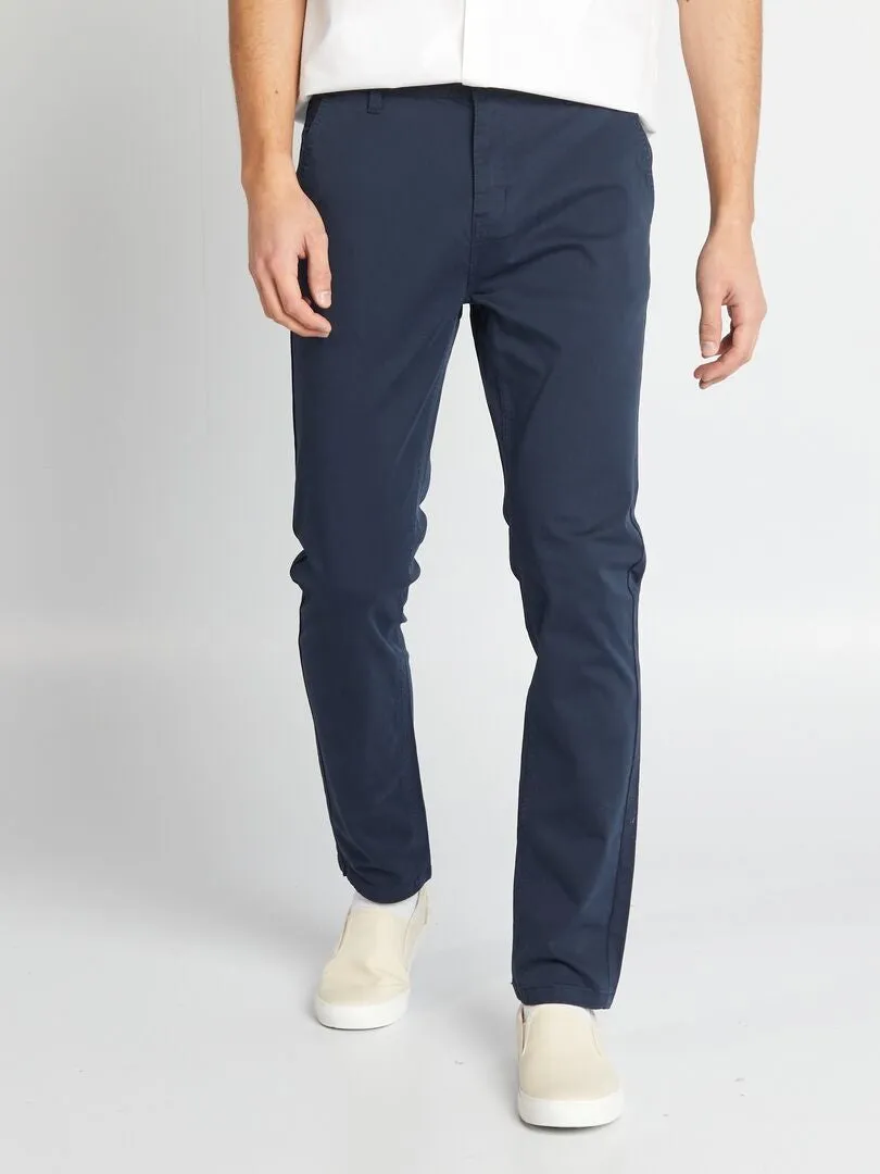 PANTALóN CHINO LISO  AZUL