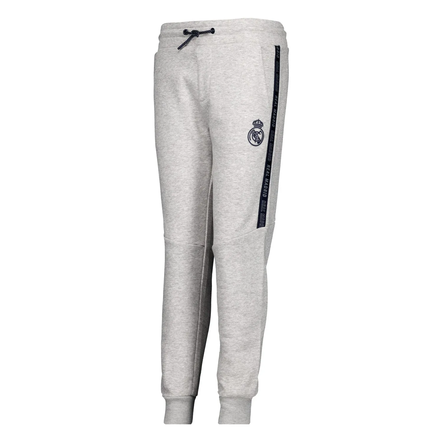 Pantalón Chándal Niños Kids on Tour Real Madrid Cinta Lateral Gris