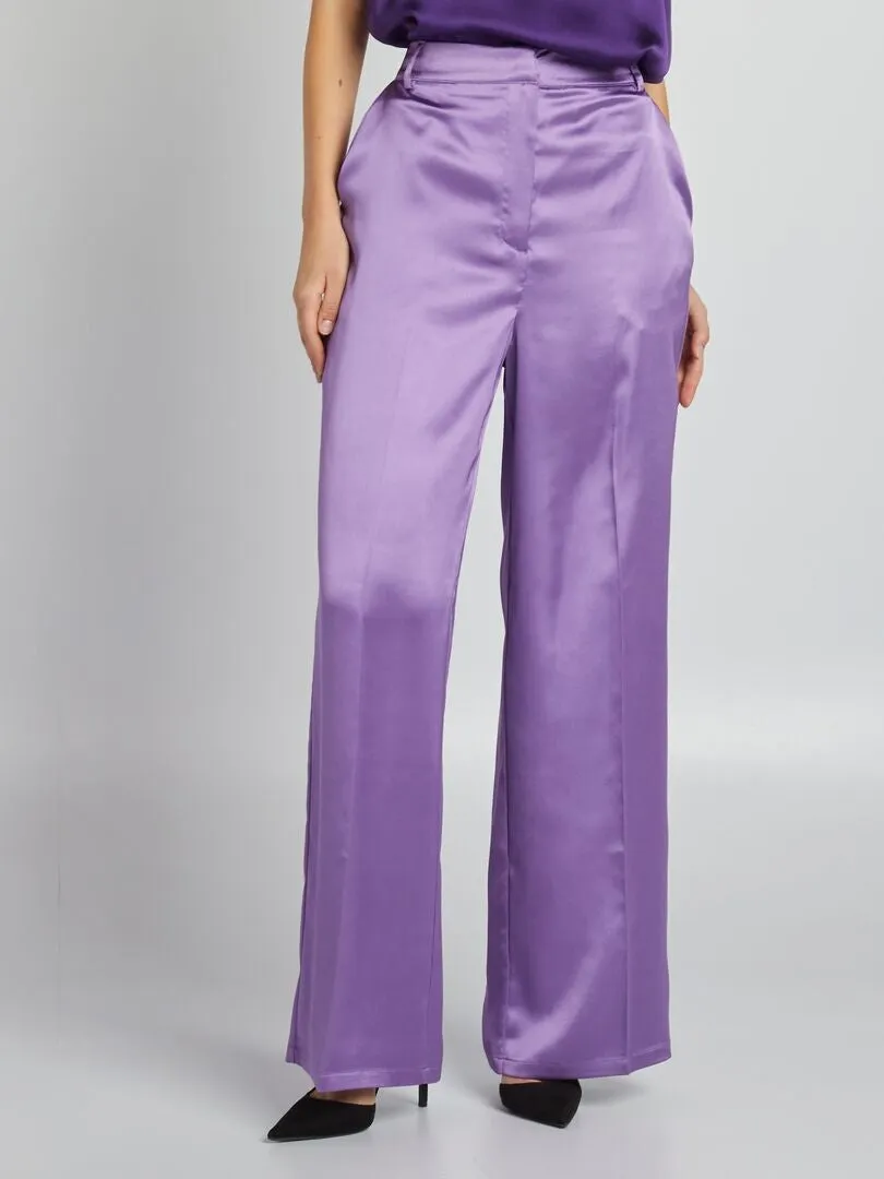 PANTALóN DE RASO  PURPURA