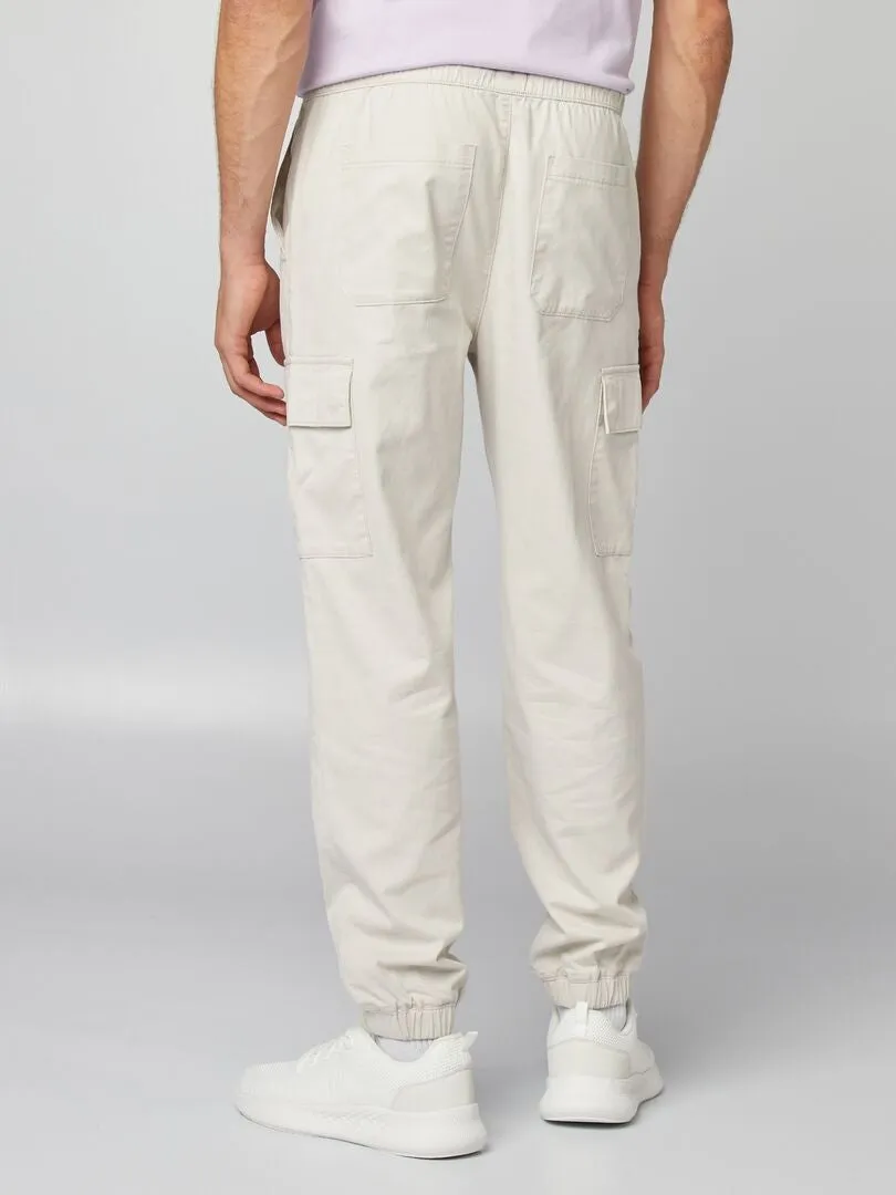 PANTALóN MULTIBOLSILLOS LISO  GRIS