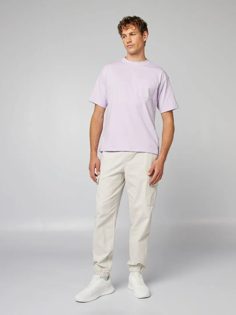 PANTALóN MULTIBOLSILLOS LISO  GRIS