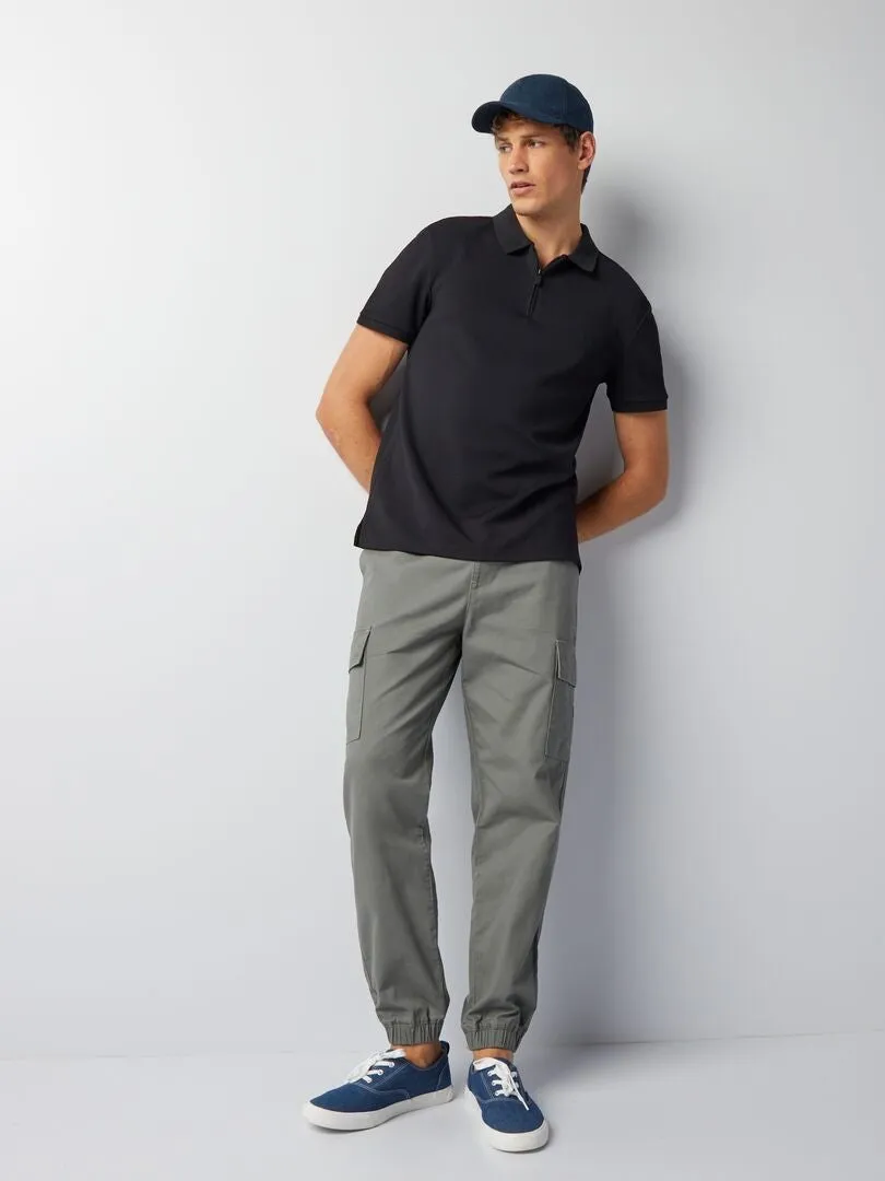 PANTALóN MULTIBOLSILLOS LISO  VERDE