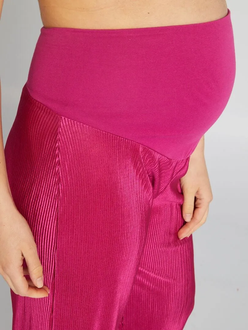 PANTALóN PREMAMá CON CINTURA ELáSTICA  ROSA