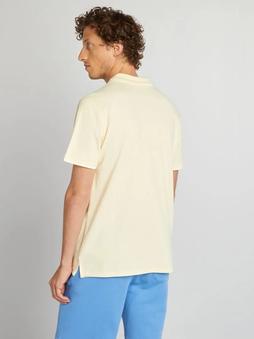 POLO DE PIQUé DE ALGODóN  AMARILLO