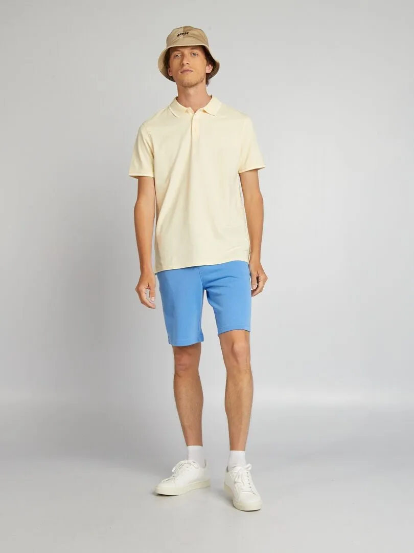 POLO DE PIQUé DE ALGODóN  AMARILLO