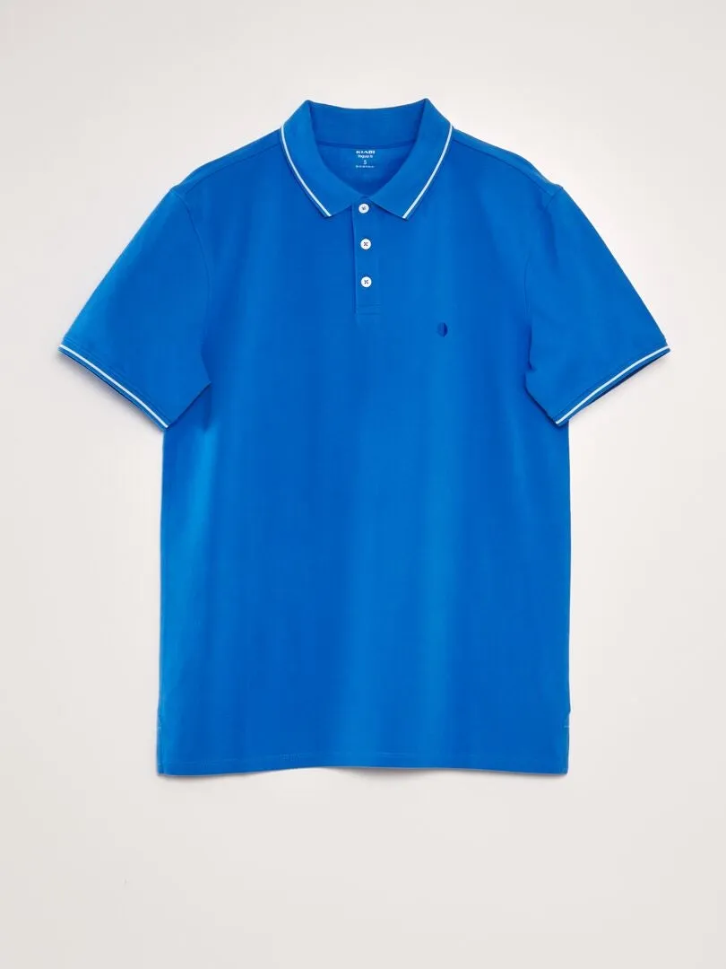 POLO DE PIQUé DE ALGODóN  AZUL