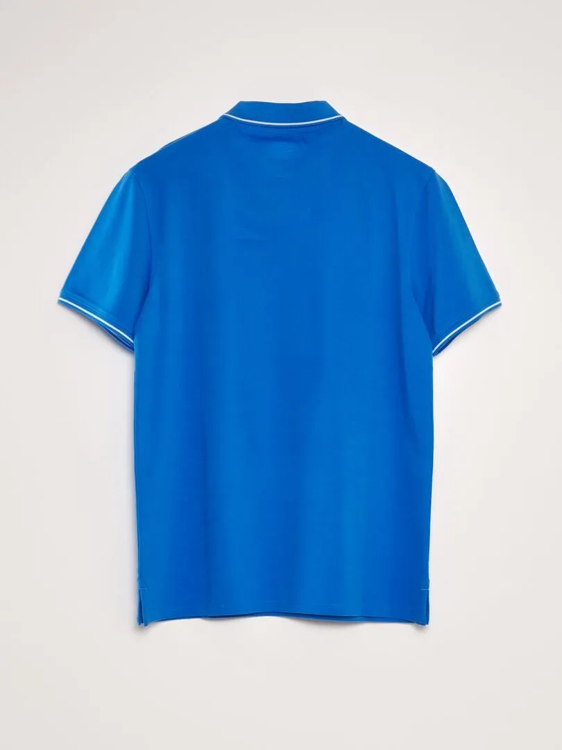 POLO DE PIQUé DE ALGODóN  AZUL