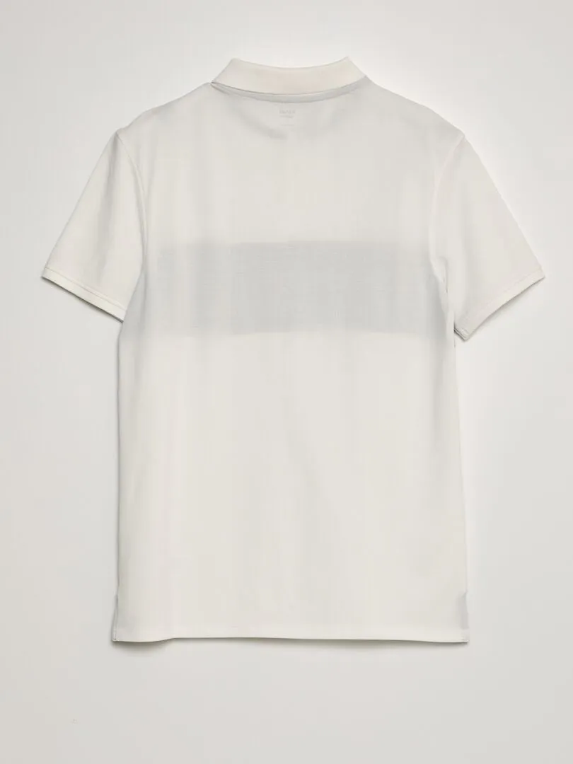 POLO DE PIQUé DE ALGODóN  BLANCO