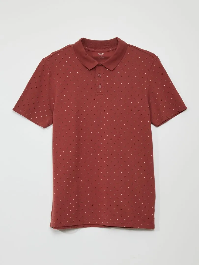 POLO DE PIQUé DE ALGODóN CON ESTAMPADO  ROJO