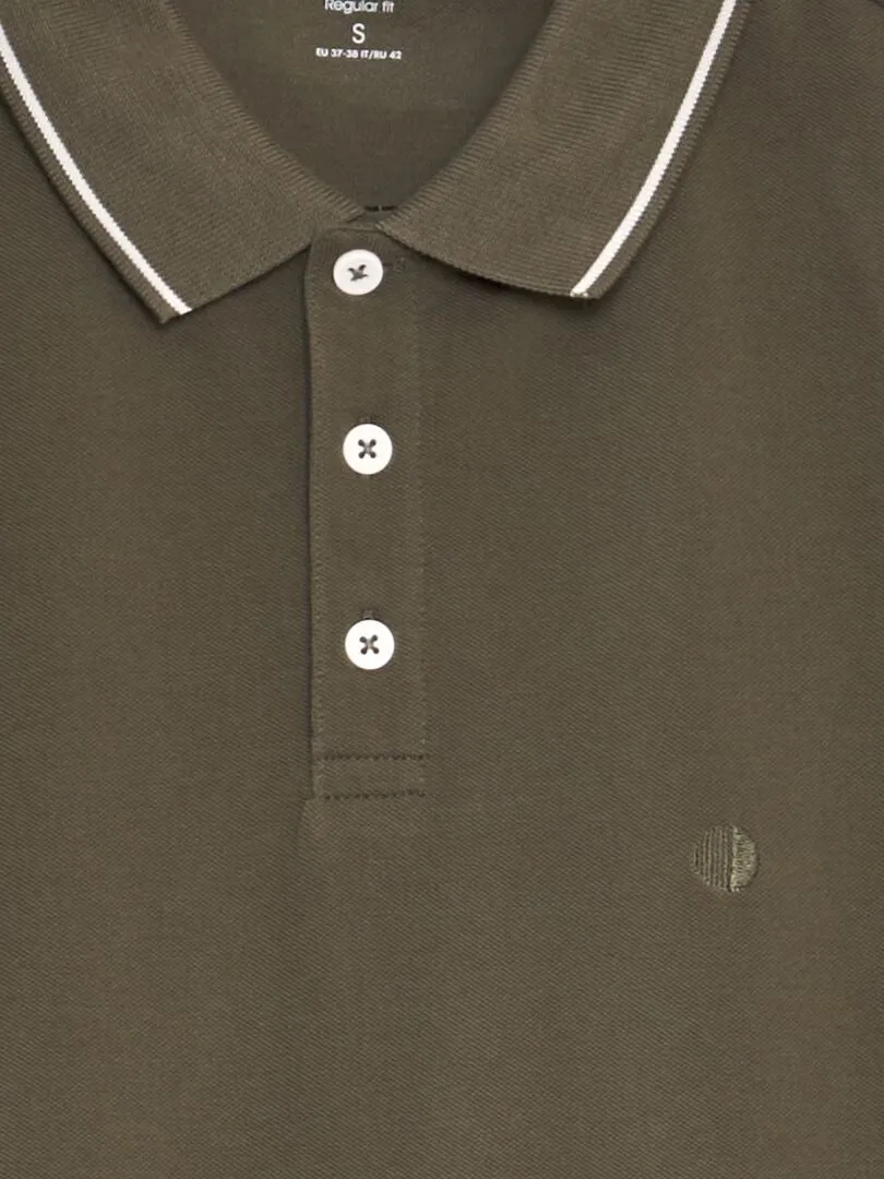 POLO DE PIQUé DE ALGODóN  KAKI