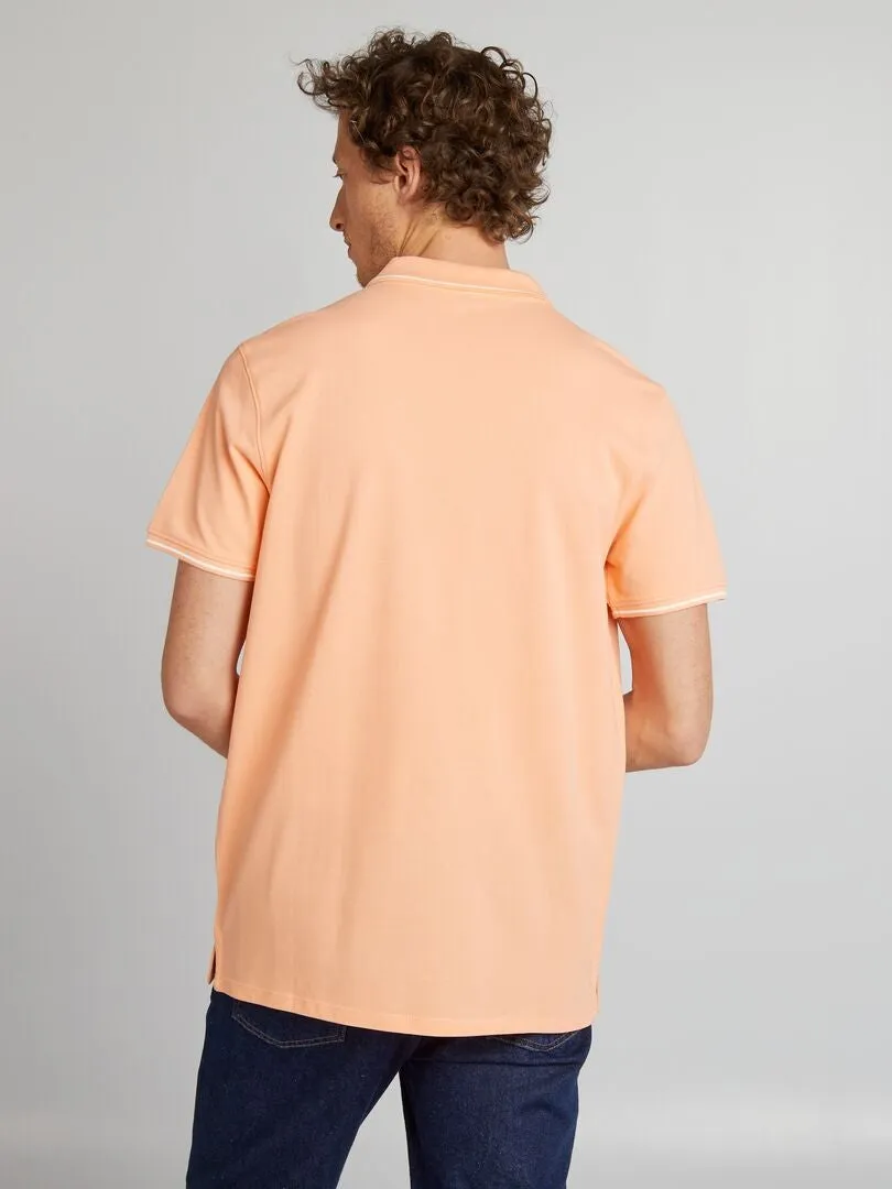 POLO DE PIQUé DE ALGODóN  NARANJA