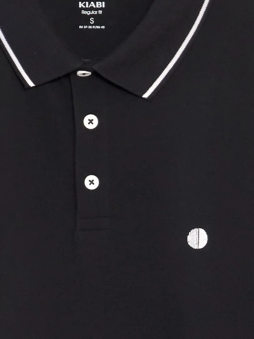 POLO DE PIQUé DE ALGODóN  NEGRO