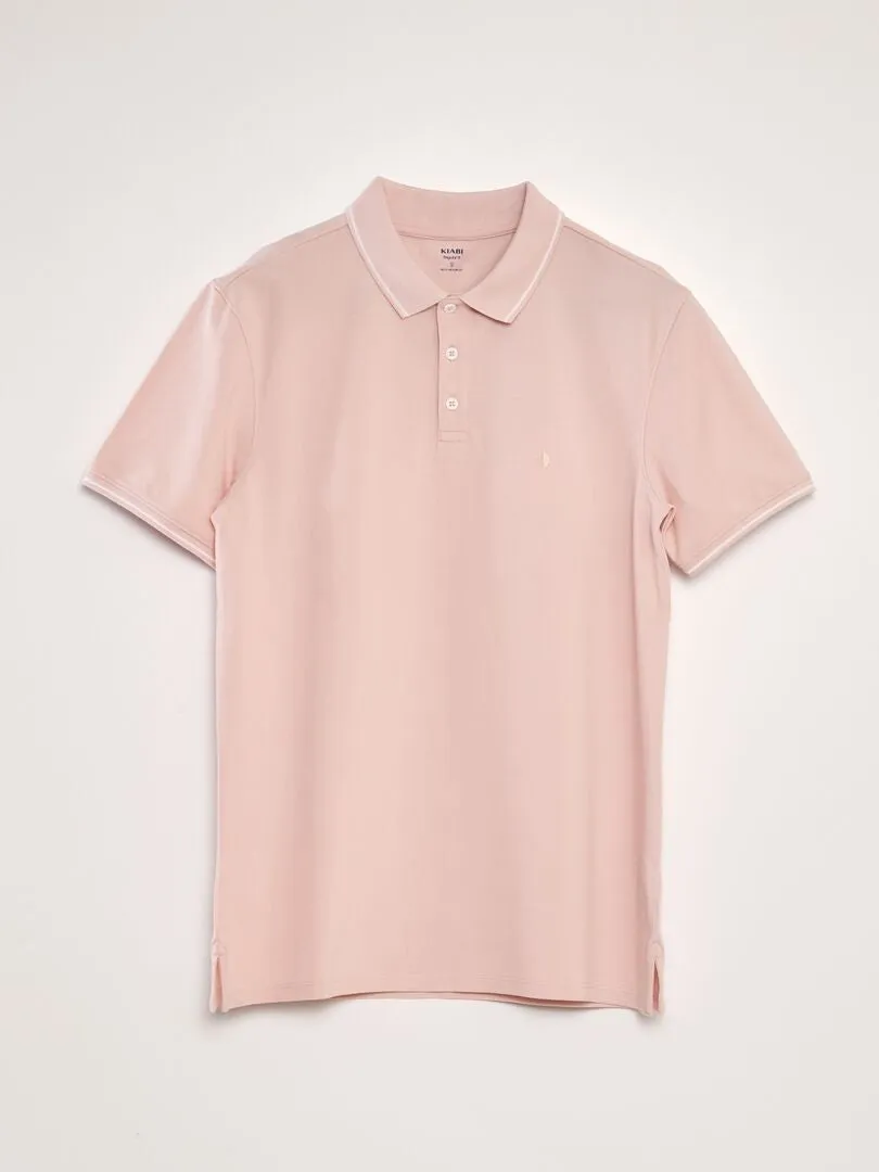 POLO DE PIQUé DE ALGODóN  ROSA