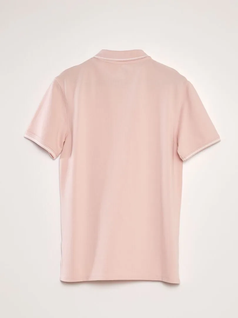 POLO DE PIQUé DE ALGODóN  ROSA