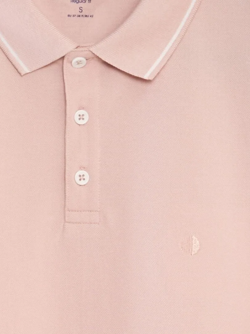 POLO DE PIQUé DE ALGODóN  ROSA