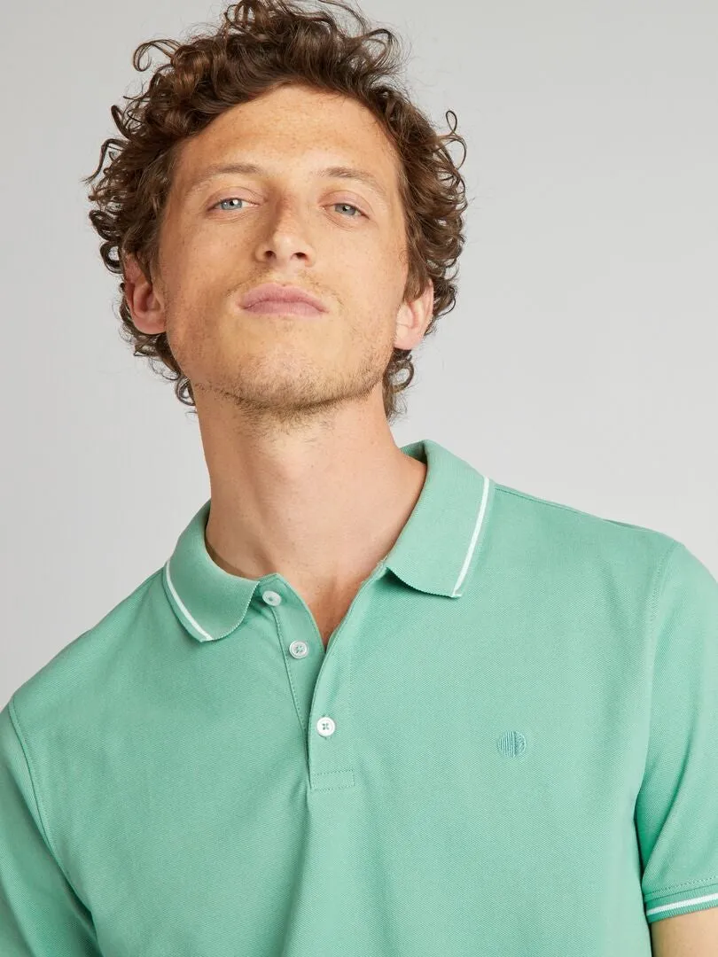 POLO DE PIQUé DE ALGODóN  VERDE