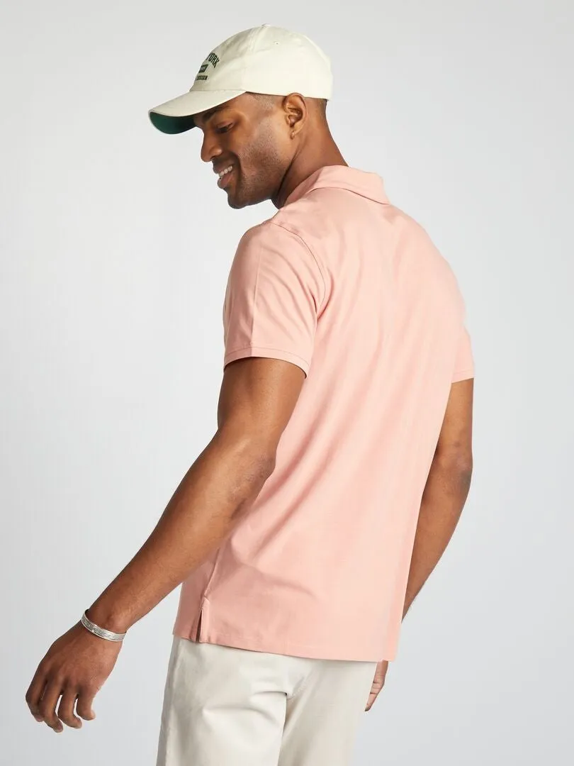POLO ELáSTICO SLIM FIT  ROSA