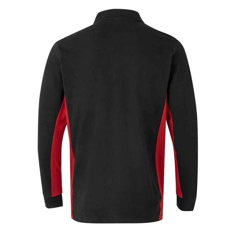 POLO MANGA LARGA NEGRO BICOLOR  VELILLA
