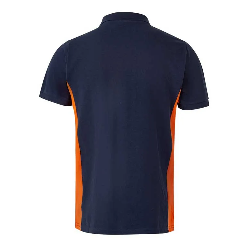 POLO TRABAJO AZUL NAVY BICOLOR TEJIDO PIQUé  VELILLA