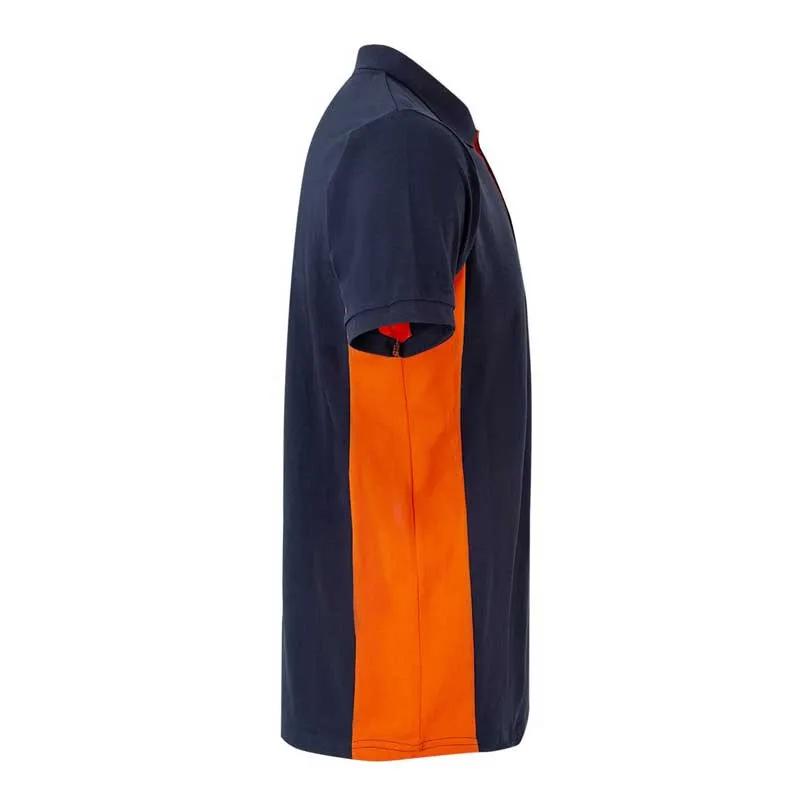 POLO TRABAJO AZUL NAVY BICOLOR TEJIDO PIQUé  VELILLA