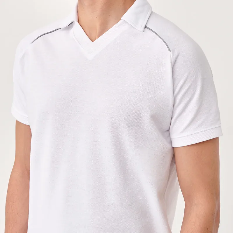 POLO UNISEX CON CUELLO PICO SIN BOTONES  MONZA