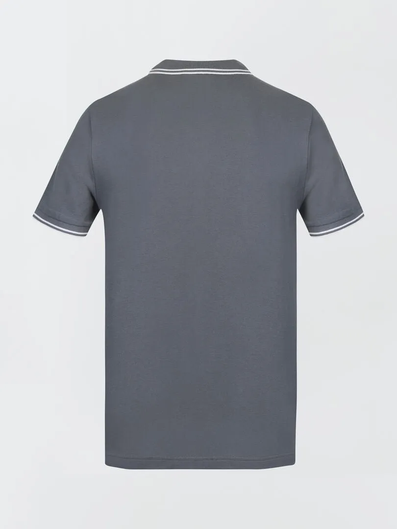 POLO 'UMBRO' DE PIQUé DE ALGODóN  GRIS