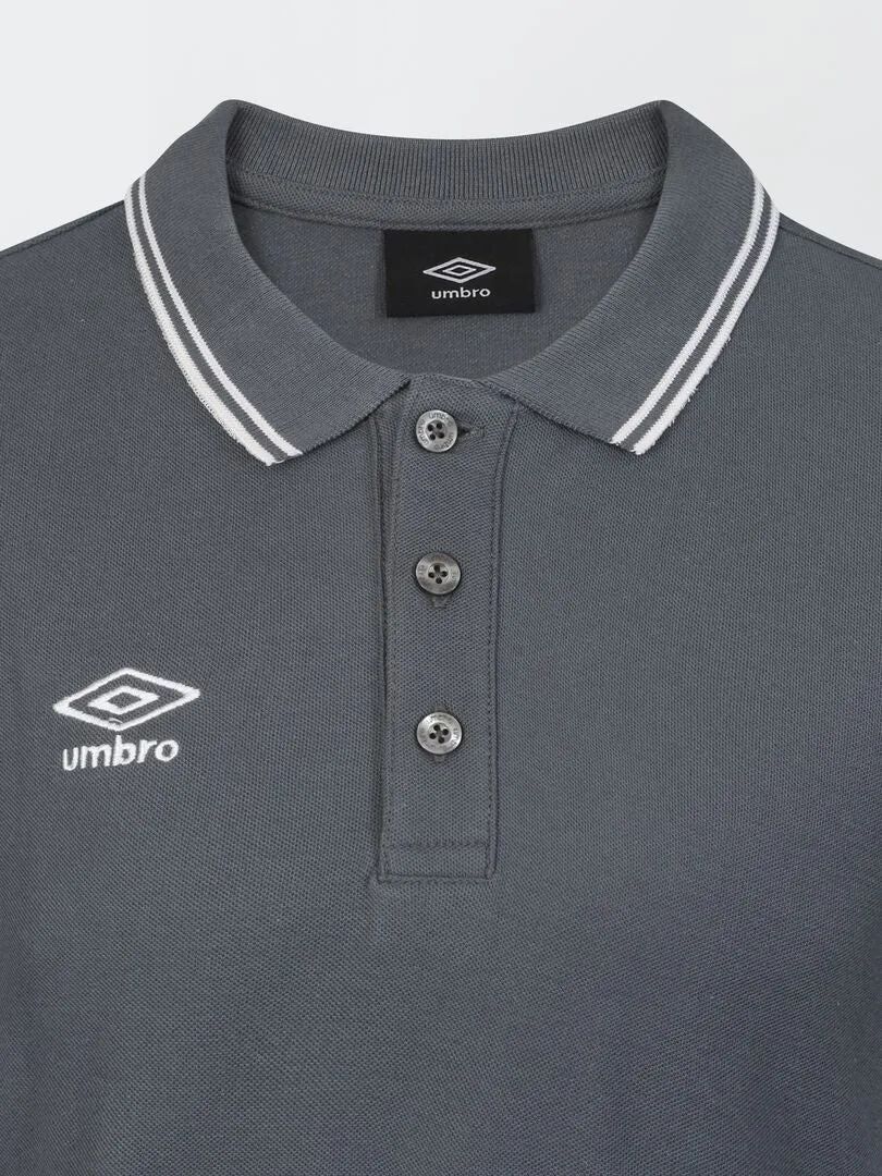 POLO 'UMBRO' DE PIQUé DE ALGODóN  GRIS
