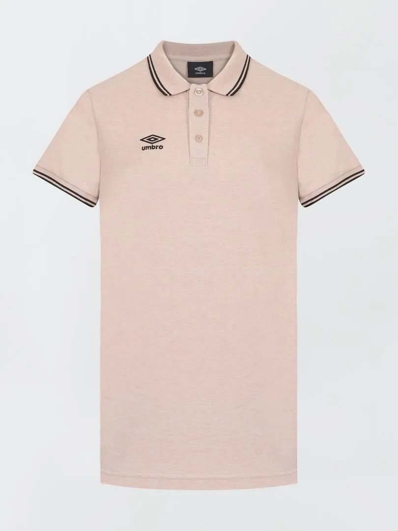 POLO 'UMBRO' DE PIQUé DE ALGODóN  MARRON