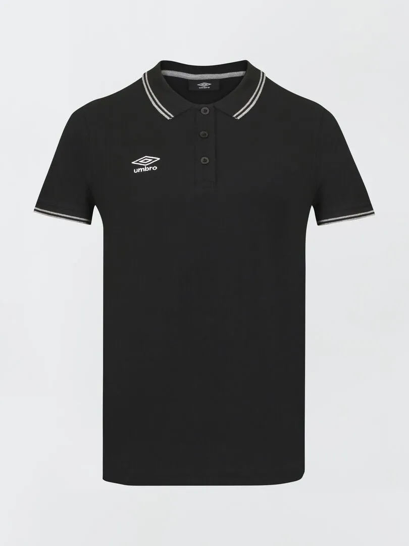 POLO 'UMBRO' DE PIQUé DE ALGODóN  NEGRO