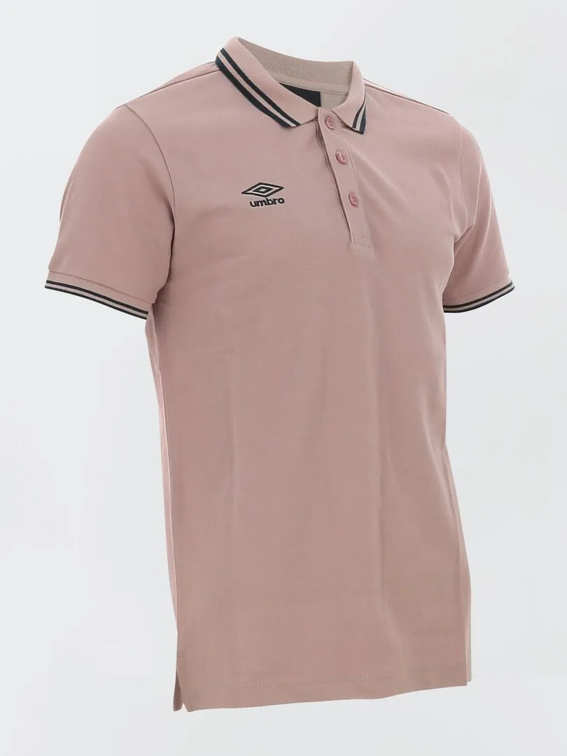POLO 'UMBRO' DE PIQUé DE ALGODóN  ROSA
