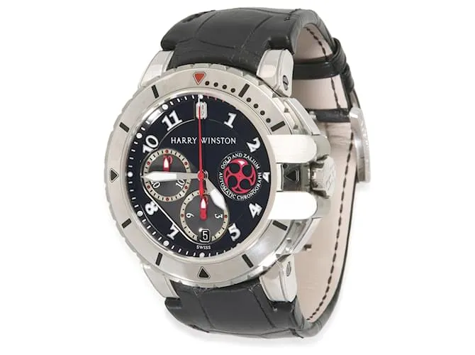 RELOJ PARA HOMBRE HARRY WINSTON PROJECT Z2 OCEAN DIVER 410MCA44WZ EN ORO BLANCO DE 18 QUILATES PLATA METáLICO 