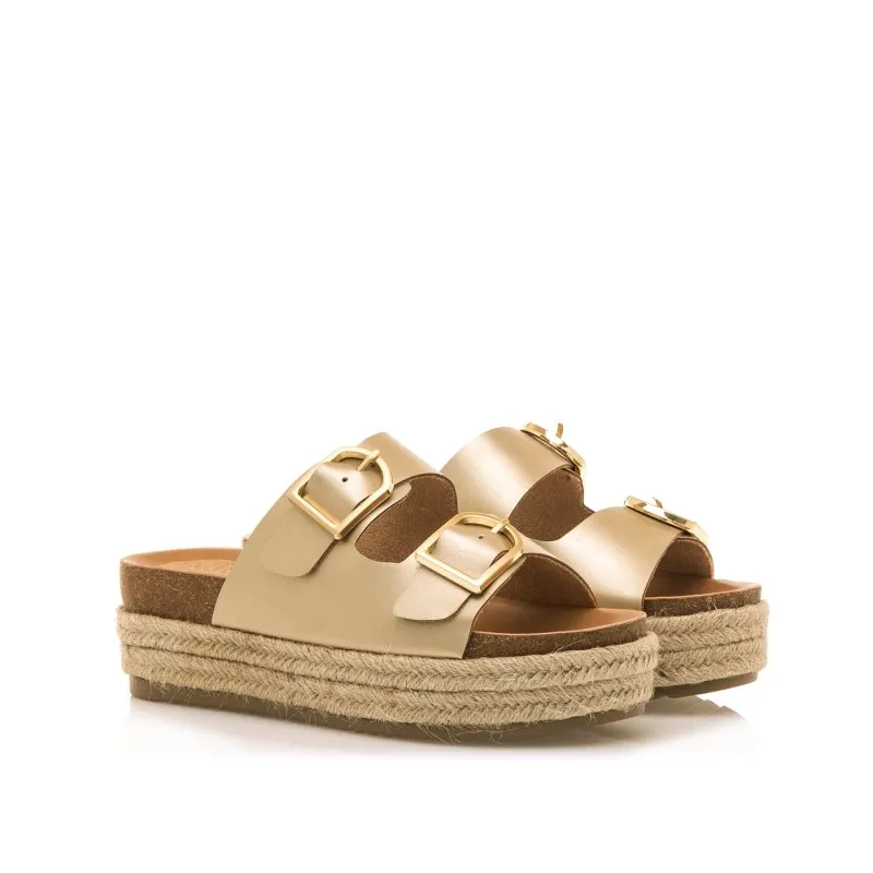 Sandalias Casual de Mujer MTNG PERLA Oro 57067