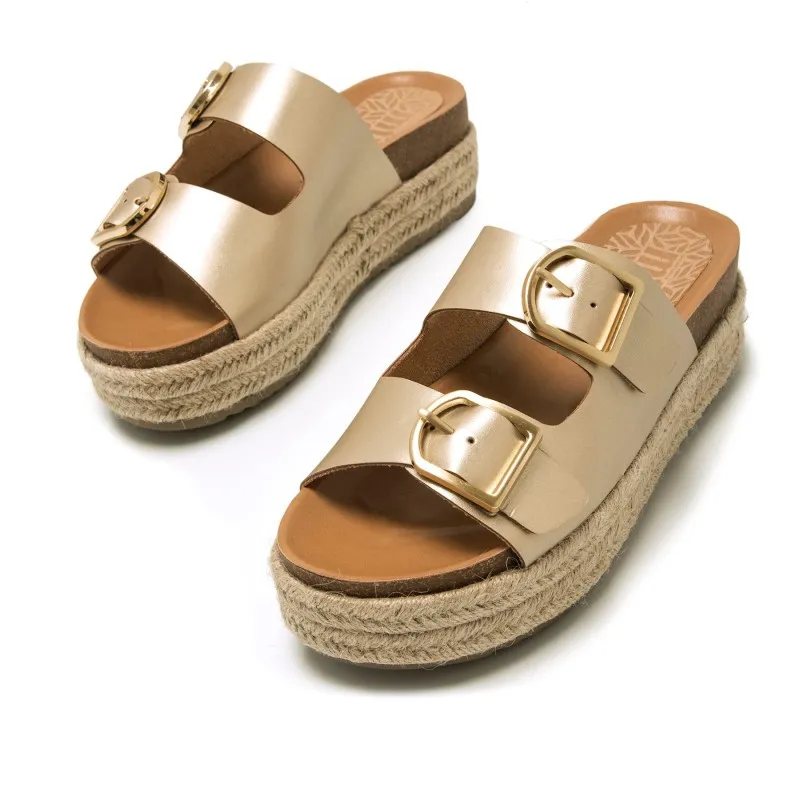 Sandalias Casual de Mujer MTNG PERLA Oro 57067